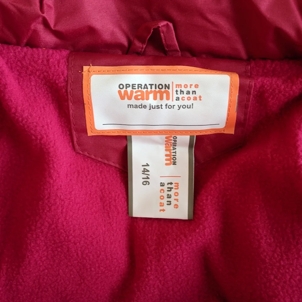 Operation Warm girl Winter Coat size 14 - 16